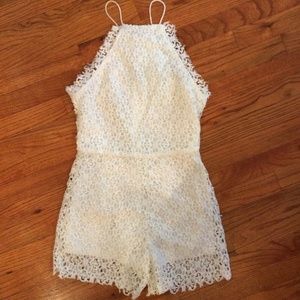 White lace romper